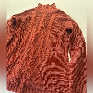 Charlotte Russe Rust Cowl Neck Sweater